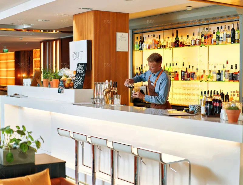 Bar Counter and Stools for Nightclub Drink Wine Club